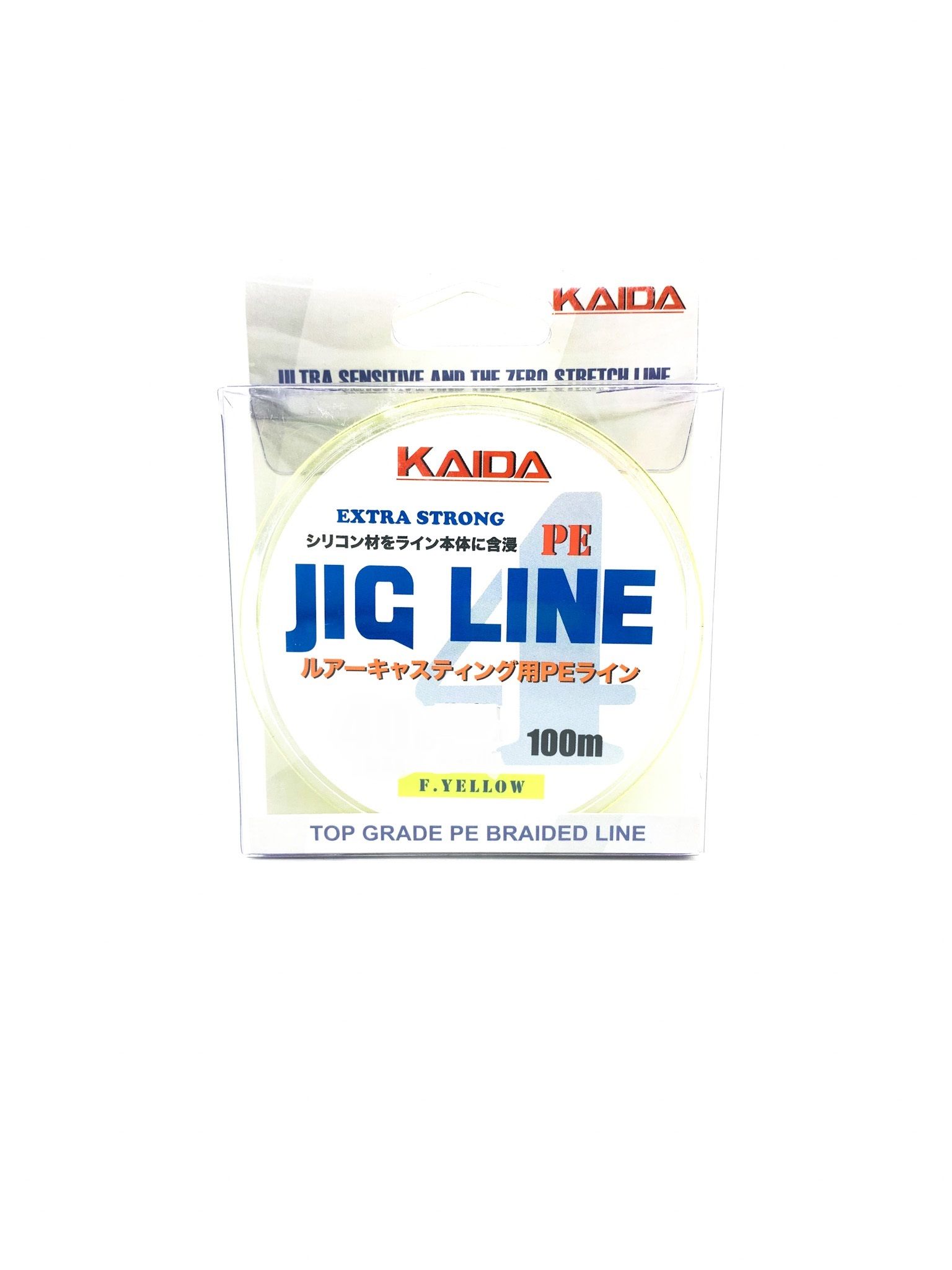 

Плетеный шнур KAIDA JIG LINE PE 4Х100 м 0.23 мм (yellow)