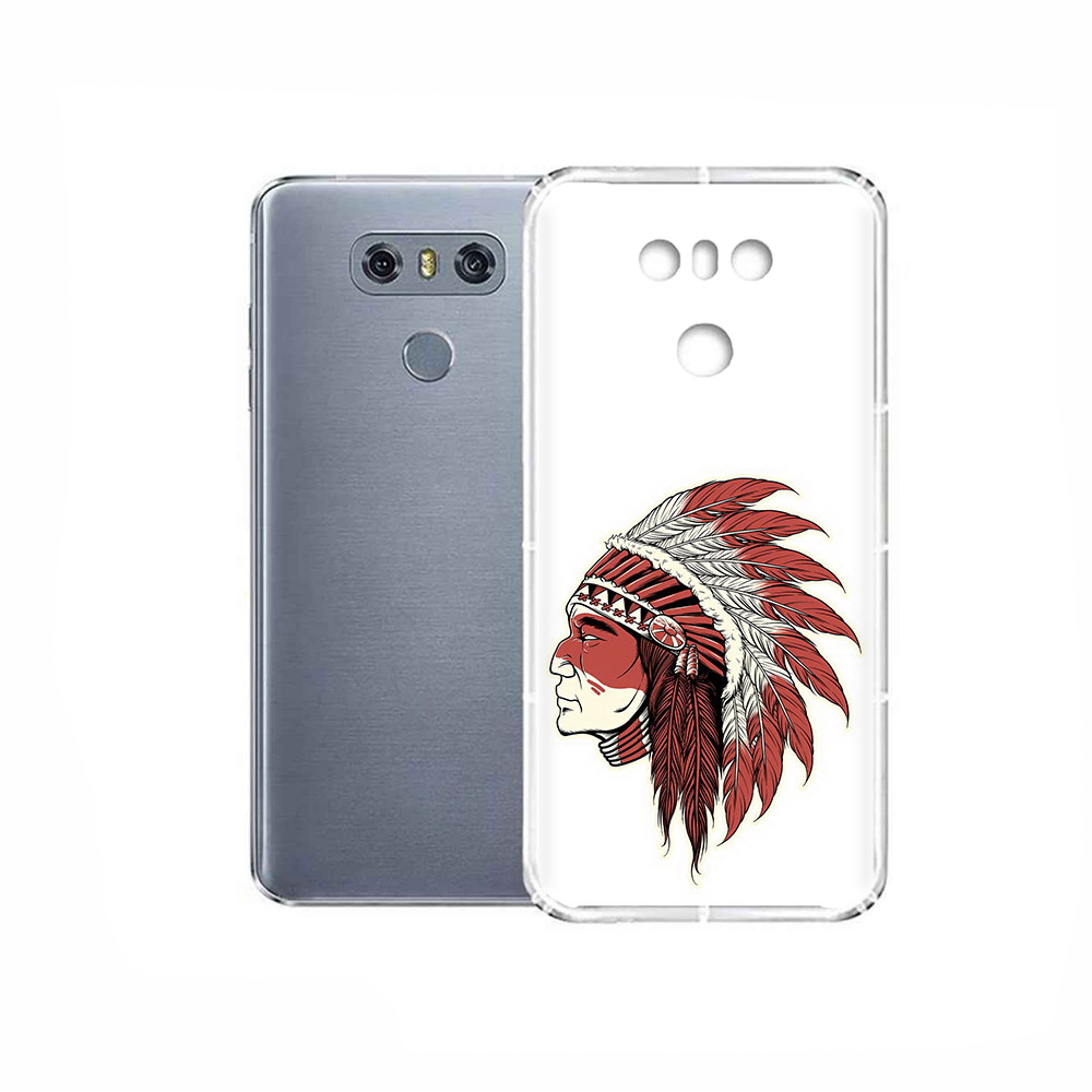 

Чехол MyPads Tocco для LG G6 красный индеец, Прозрачный, Tocco
