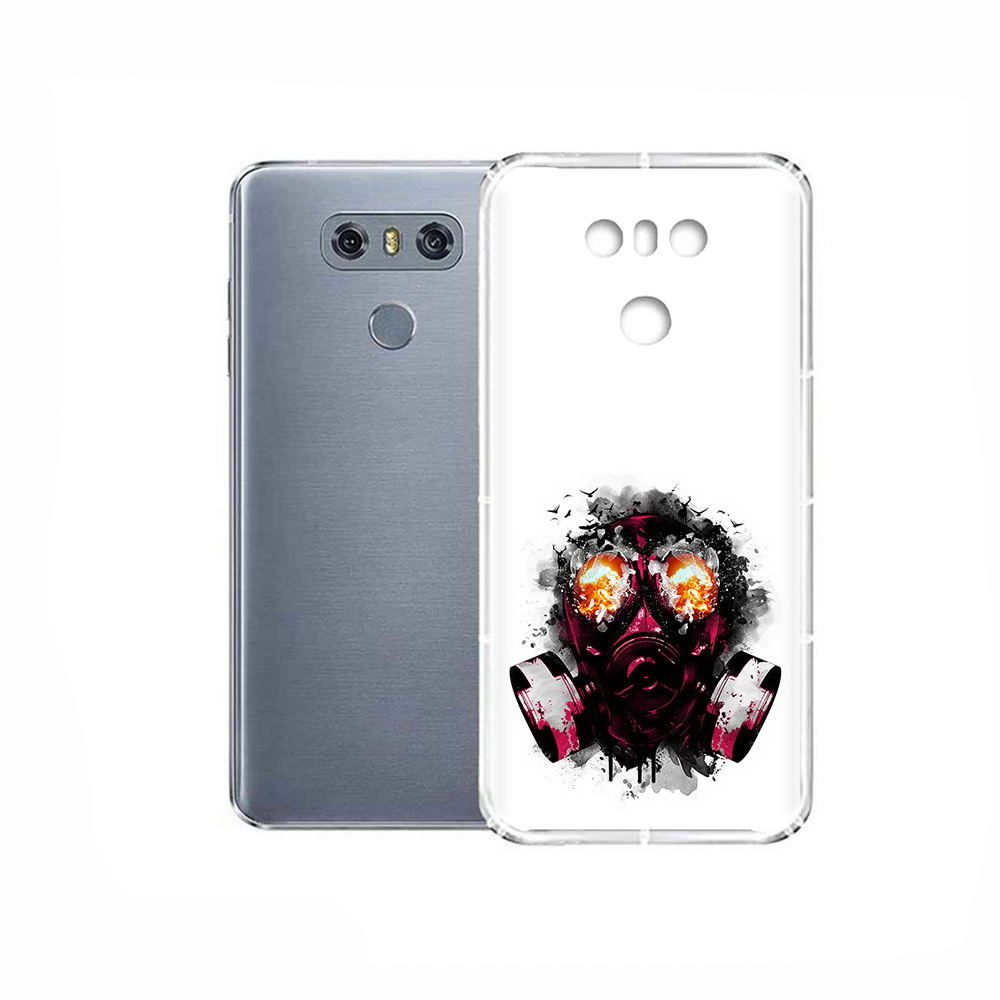 

Чехол MyPads Tocco для LG G6 красный противогаз, Прозрачный, Tocco