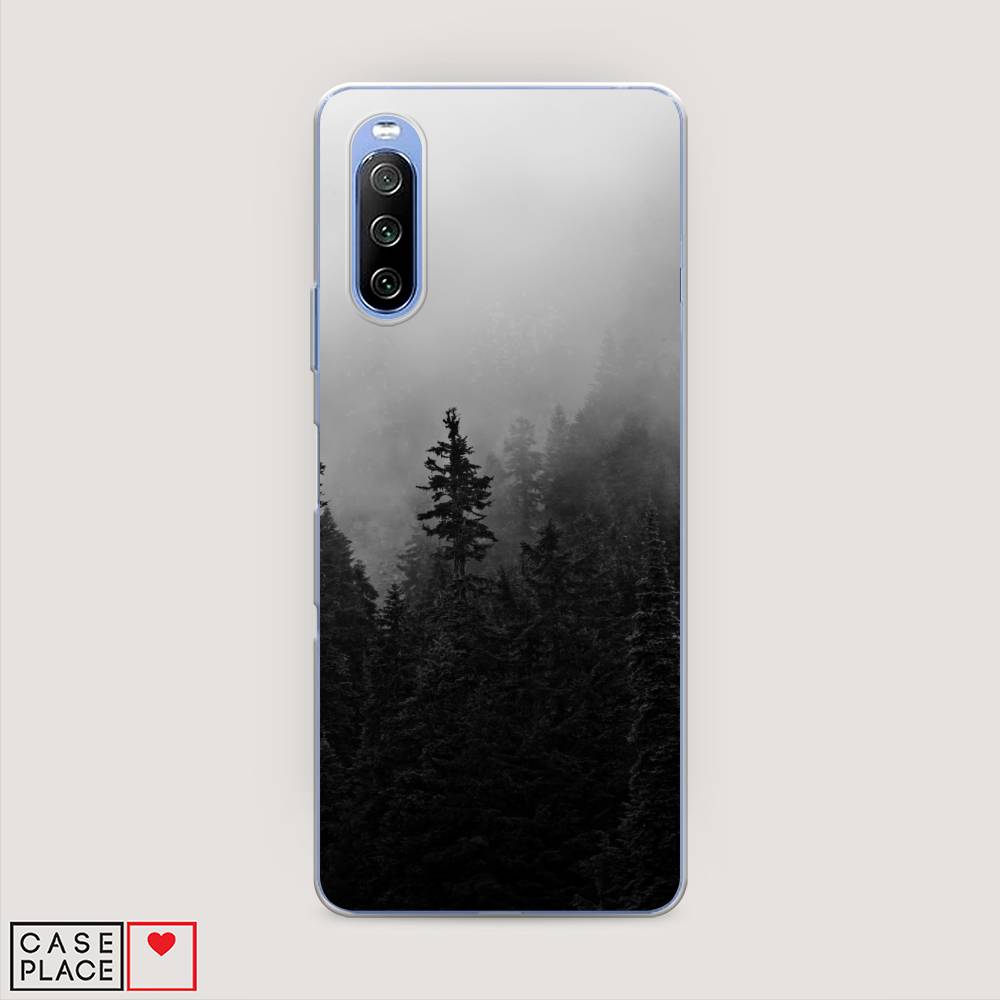 

Чехол на Sony Xperia 10 III "Туманный лес", Серый;черный, 54950-2