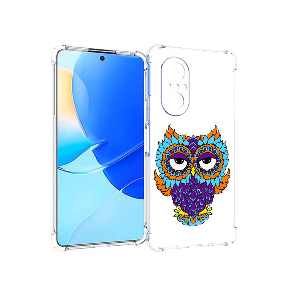 

Чехол MyPads Tocco для Huawei Nova 9 SE Цветная сова, Прозрачный, Tocco
