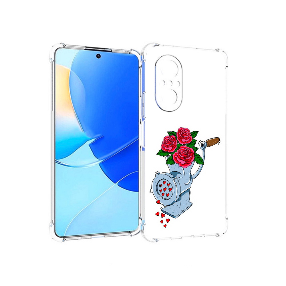 

Чехол MyPads Tocco для Huawei Nova 9 SE Цветочные сердца, Прозрачный, Tocco