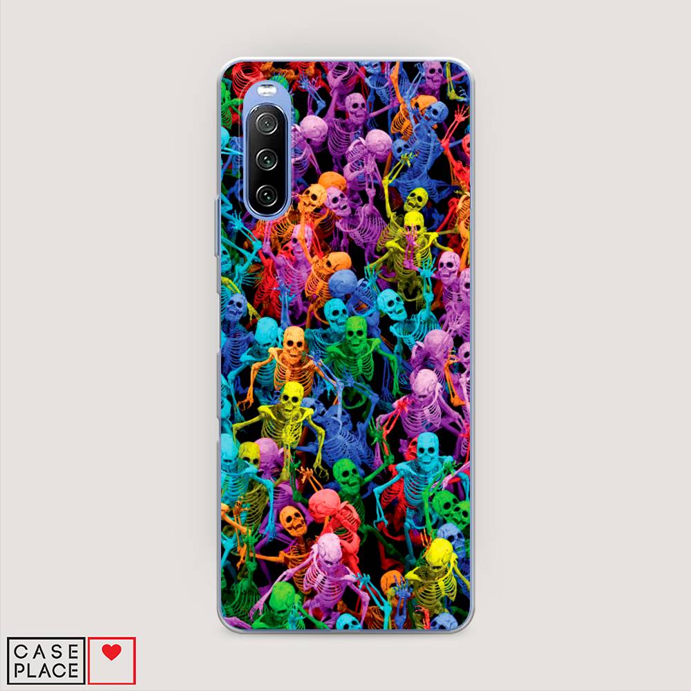 

Чехол на Sony Xperia 10 III "Вечеринка скелетов", Фиолетовый;желтый;оранжевый, 54950-6