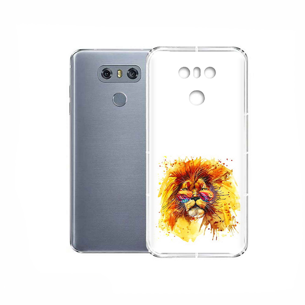 

Чехол MyPads Tocco для LG G6 лев в очках, Прозрачный, Tocco