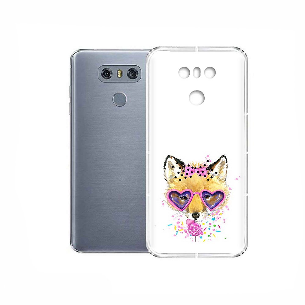 

Чехол MyPads Tocco для LG G6 лисенок с бантиком, Прозрачный, Tocco