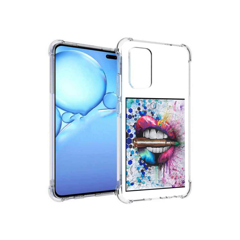 

Чехол MyPads Tocco для Vivo V19 разноцветные губы с пулей (PT147328.392.571), Прозрачный, Tocco
