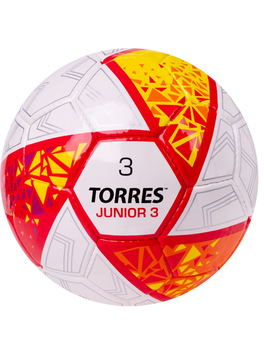 Мяч футбольный TORRES Junior-3 р.3 бел-крас-желтый