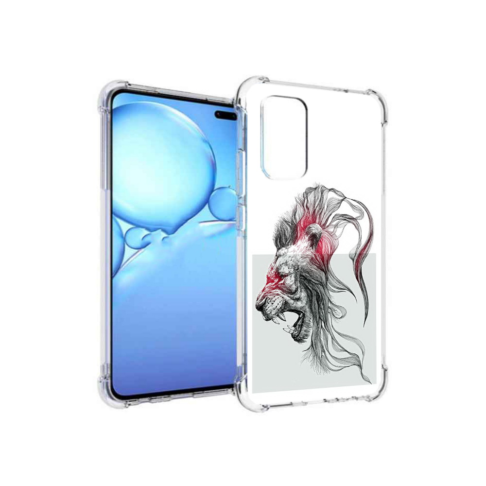 

Чехол MyPads Tocco для Vivo V19 разъяренный лев (PT147328.392.576), Прозрачный, Tocco