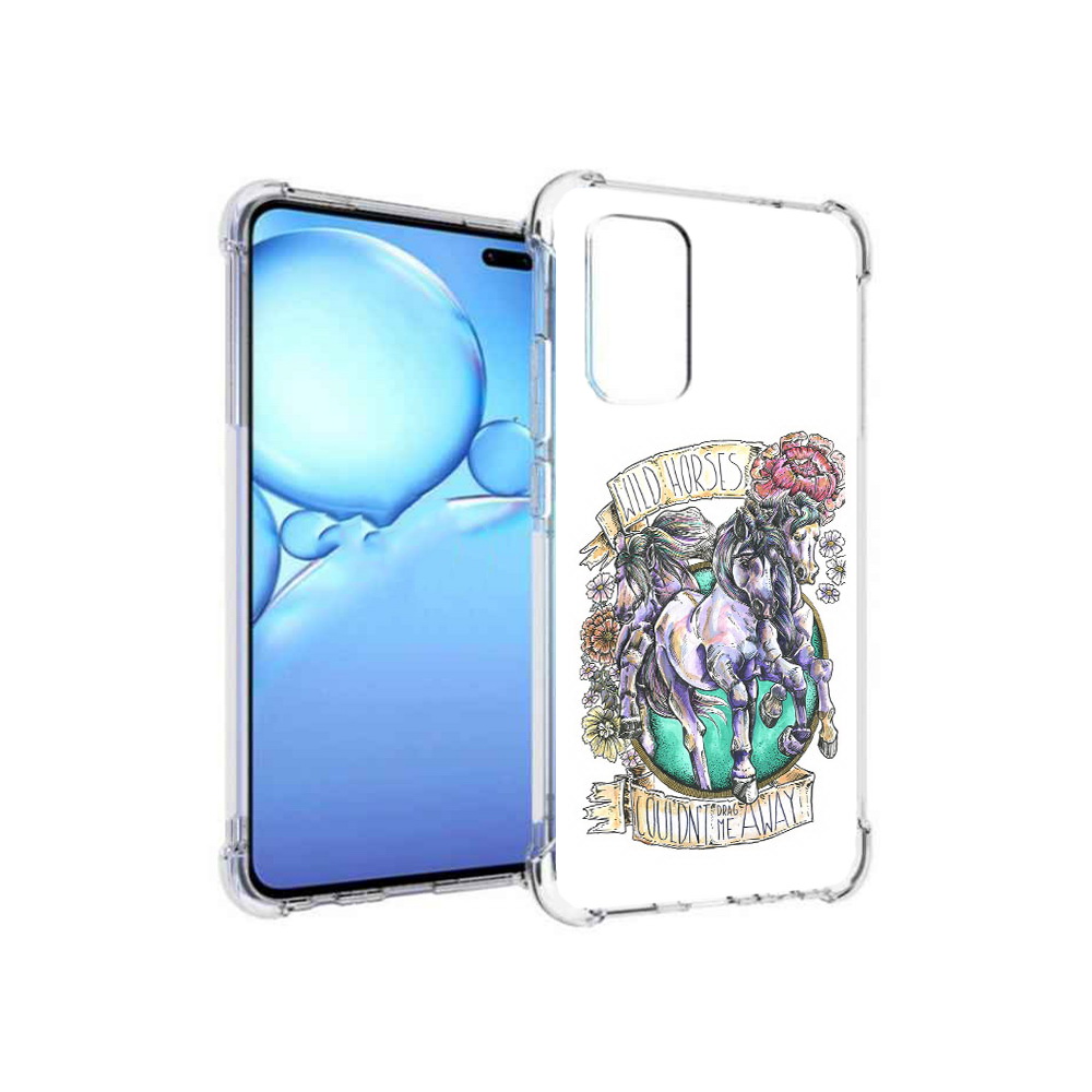 

Чехол MyPads Tocco для Vivo V19 рисунок коней в цветах (PT147328.392.582), Прозрачный, Tocco