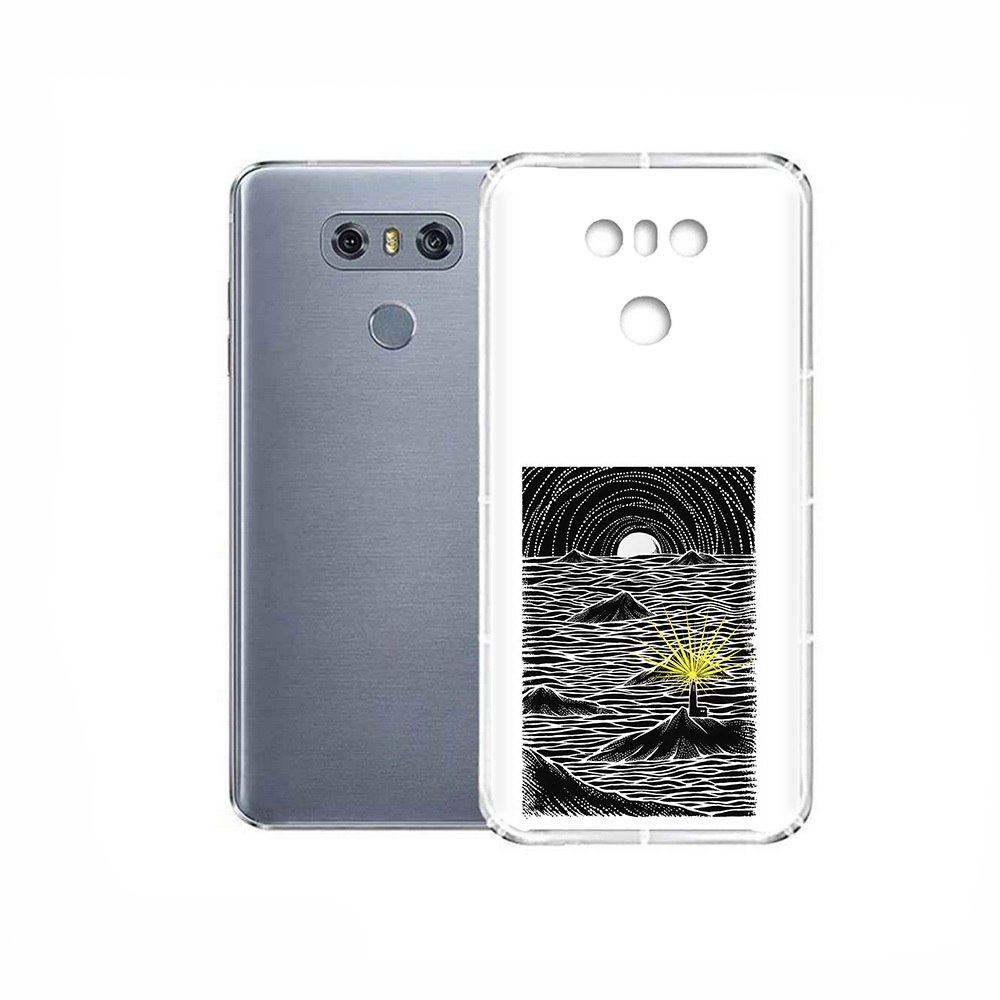 

Чехол MyPads Tocco для LG G6 маяк в черно белом море, Прозрачный, Tocco