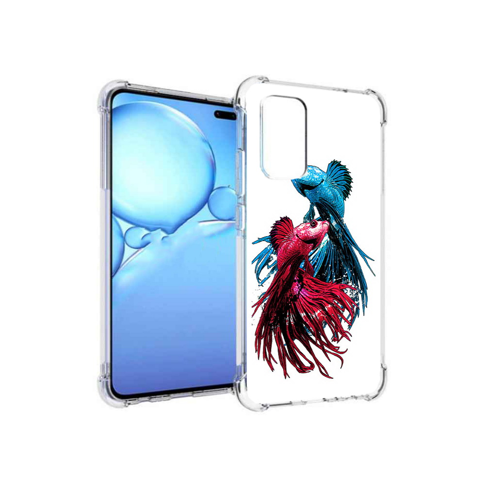 

Чехол MyPads Tocco для Vivo V19 рыбы петушки (PT147328.392.592), Прозрачный, Tocco