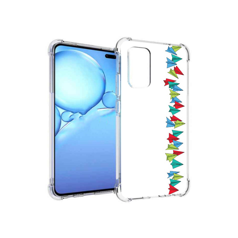 

Чехол MyPads Tocco для Vivo V19 самолетики из листочков (PT147328.392.593), Прозрачный, Tocco