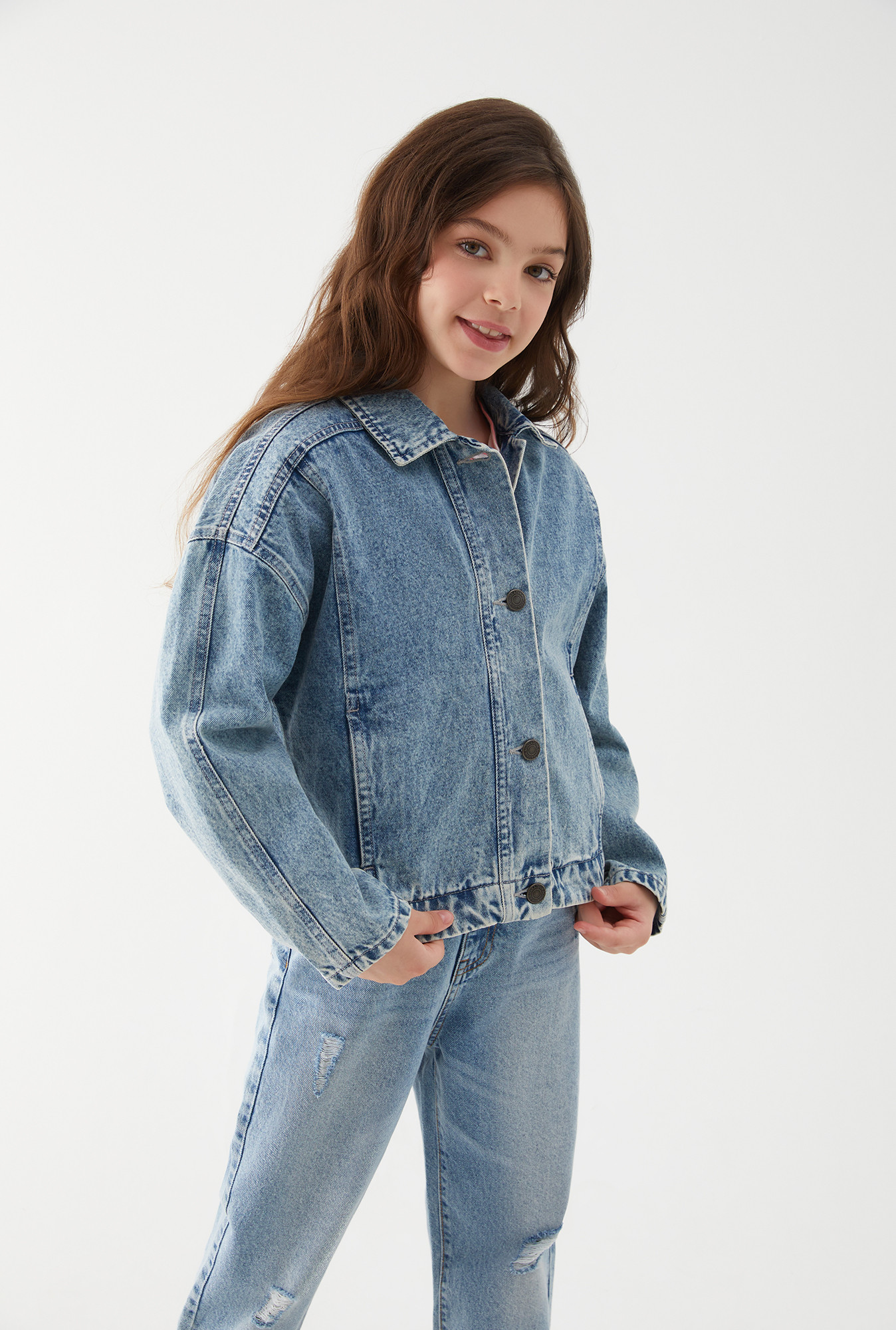 

Джинсовый жакет Acoola 20210750005 цв. голубой р. 146, 20210750005