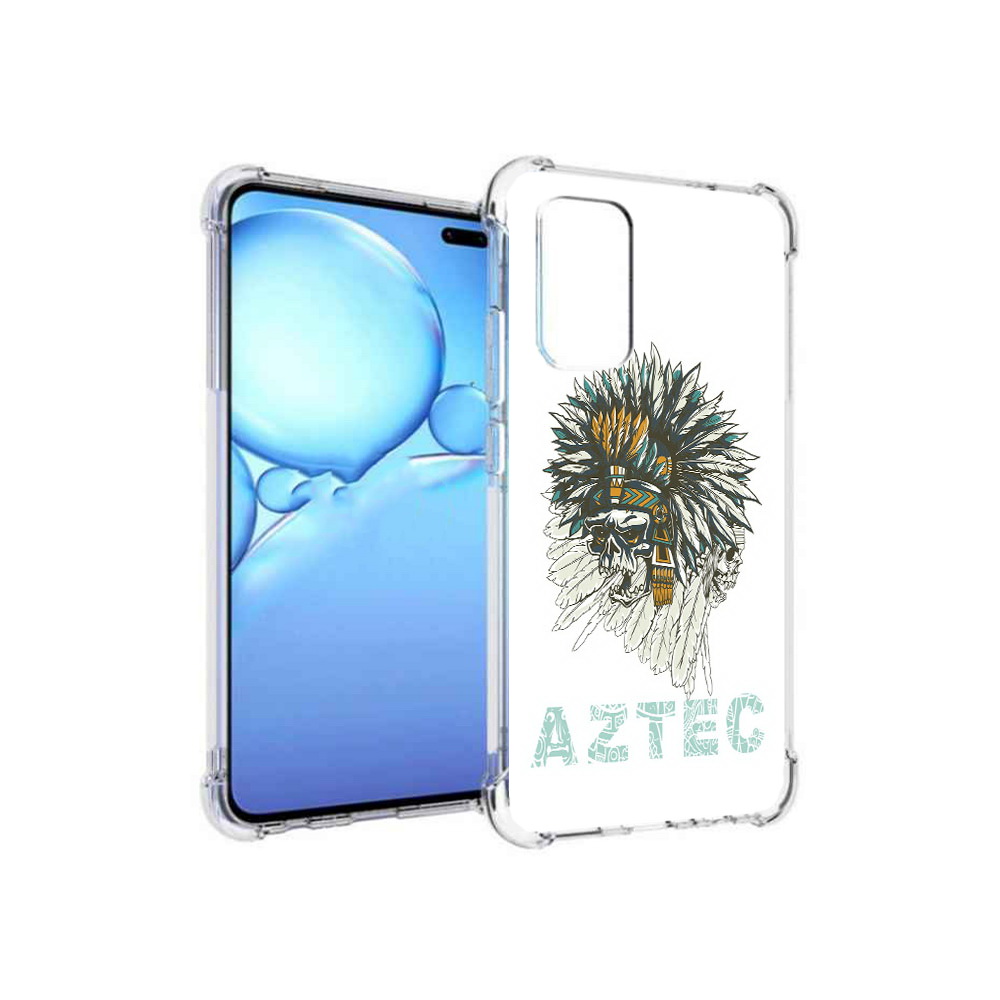 

Чехол MyPads Tocco для Vivo V19 скелет индеец (PT147328.392.602), Прозрачный, Tocco