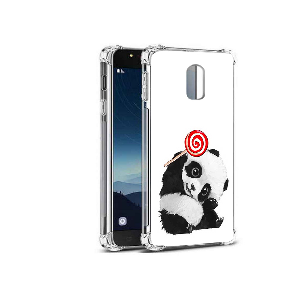 

Чехол MyPads Tocco для Samsung Galaxy C8 панда с леденцом (PT96288.518.534), Прозрачный, Tocco