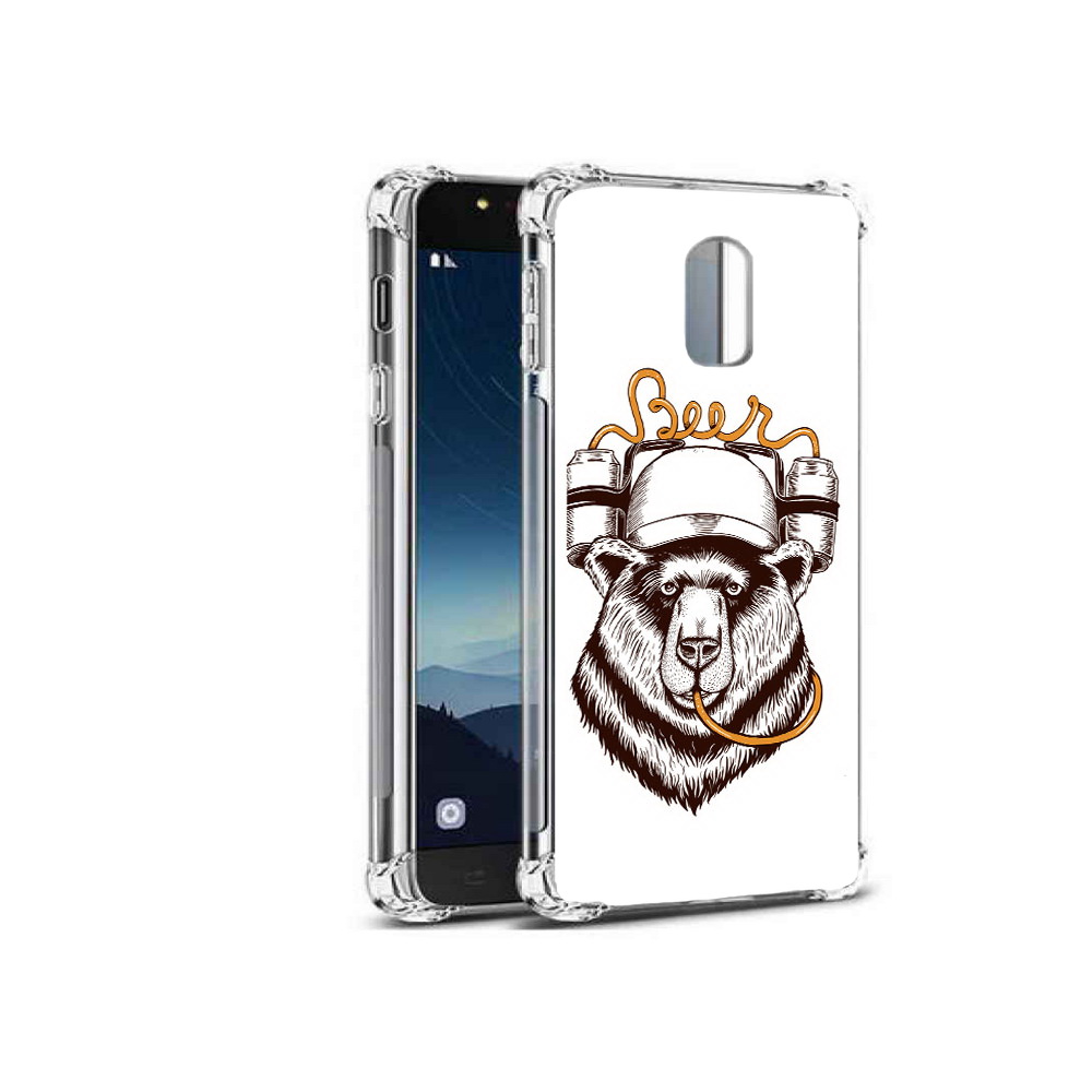 

Чехол MyPads Tocco для Samsung Galaxy C8 пивной медведь (PT96288.518.538), Прозрачный, Tocco