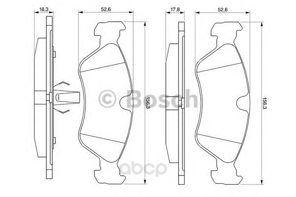 

Тормозные колодки Bosch передние 986491900