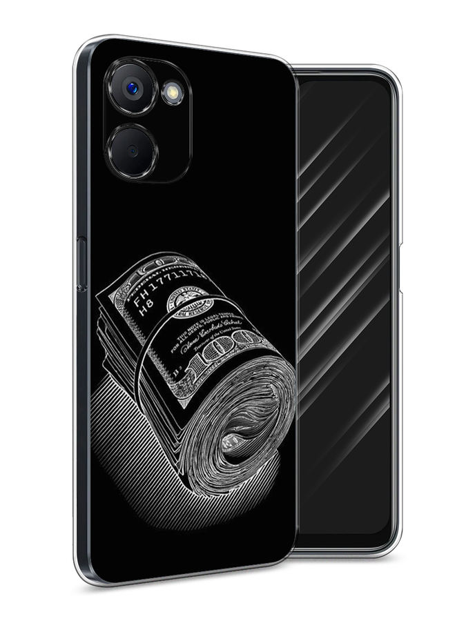 

Чехол Awog на Realme V20 "Кубышка денег", Черный;серебристый, 2512950-5