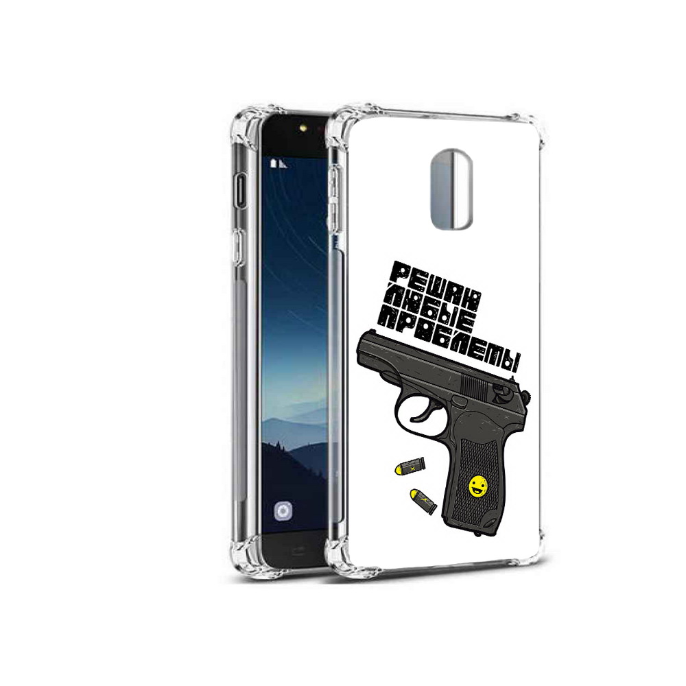 

Чехол MyPads Tocco для Samsung Galaxy C8 пистолет против проблем (PT96288.518.542), Прозрачный, Tocco
