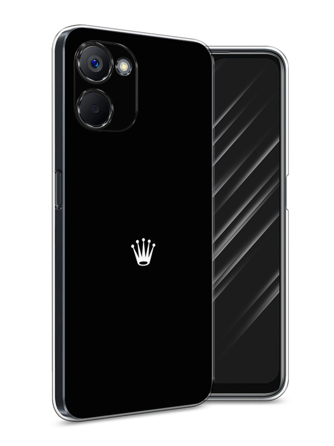 

Чехол Awog на Realme V20 "Белая корона для черном фоне", Черный, 2512950-7