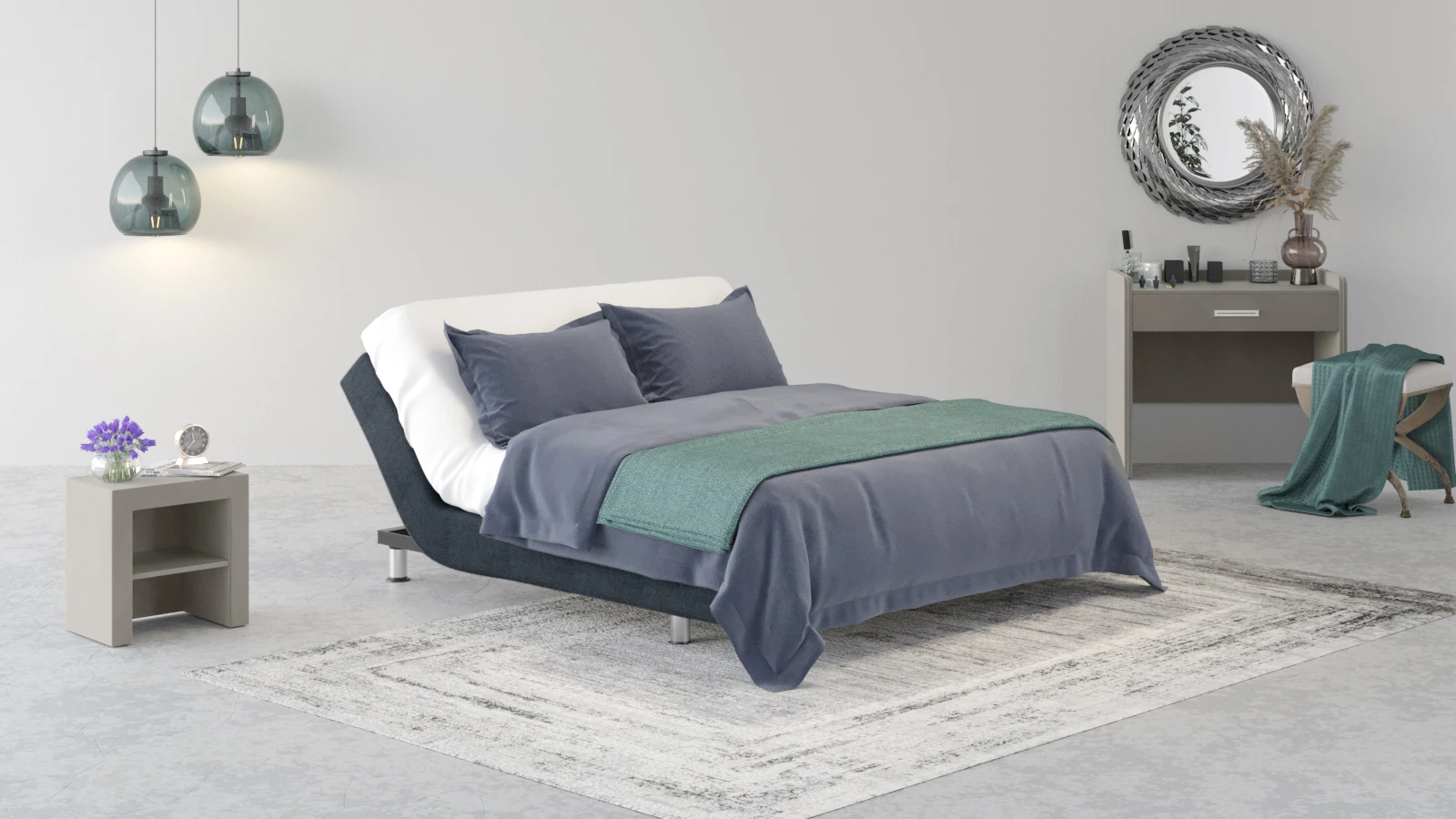 

Основание Askona Ergomotion серия 450 Dark Grey 160x200, Серый