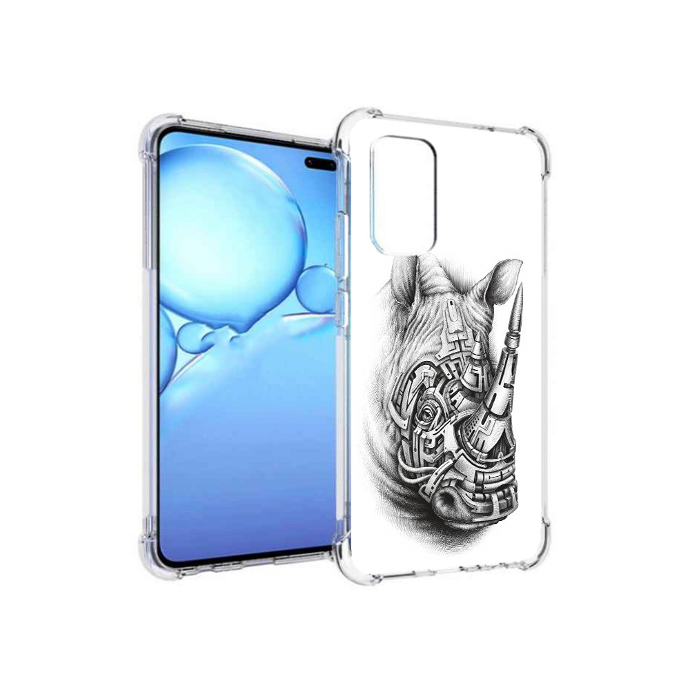 

Чехол MyPads Tocco для Vivo V19 стальной носорог (PT147328.392.620), Прозрачный, Tocco