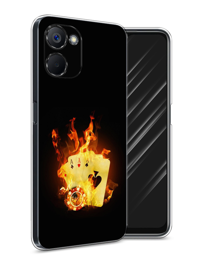 

Чехол Awog на Realme V20 "Горящие карты", Черный;оранжевый, 2512950-9