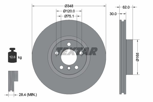 

Диск тормозной BMW X5 3.0/4.8, X6 3.0d 07> с покрытием PRO+
