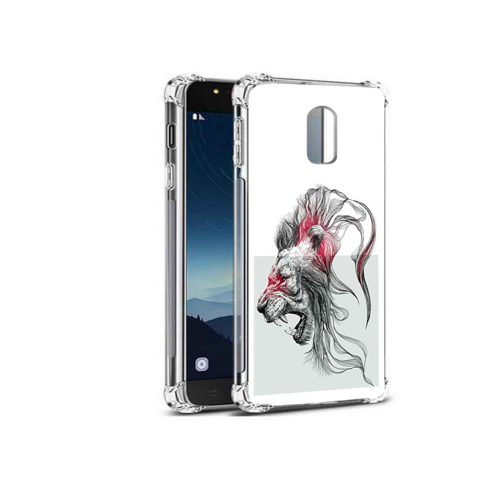 

Чехол MyPads Tocco для Samsung Galaxy C8 разъяренный лев (PT96288.518.576), Прозрачный, Tocco