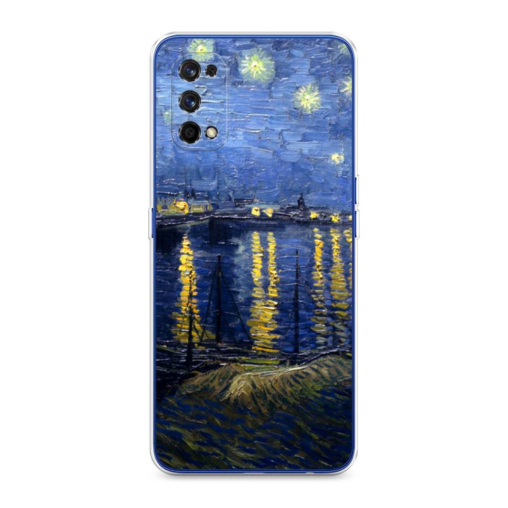 

Чехол на Realme 7 Pro "Звездная ночь над Роной", Синий;желтый, 254050-4