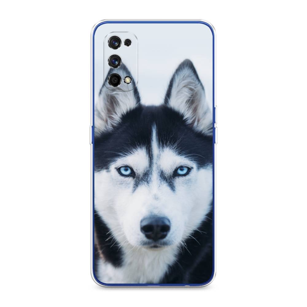 

Чехол на Realme 7 Pro "Хаски 2", Синий;белый, 254050-1