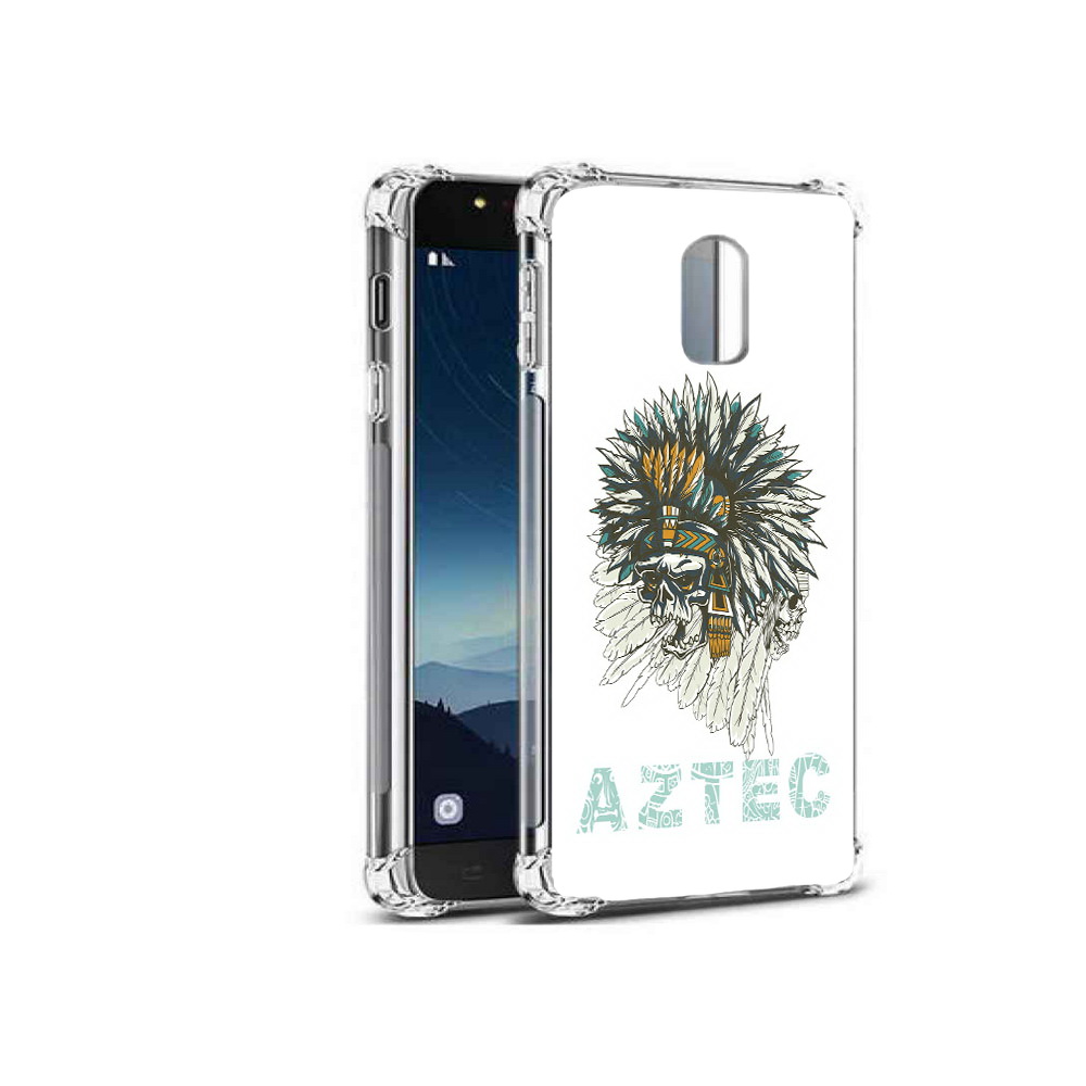 

Чехол MyPads Tocco для Samsung Galaxy C8 скелет индеец (PT96288.518.602), Прозрачный, Tocco