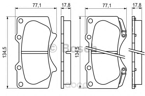 

Тормозные колодки Bosch передние 986494153