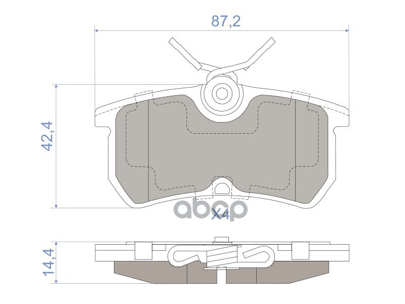 

Колодки Тормозные Зад Ford Focus I 98-04/Fiesta 05- Sat арт. ST1075565