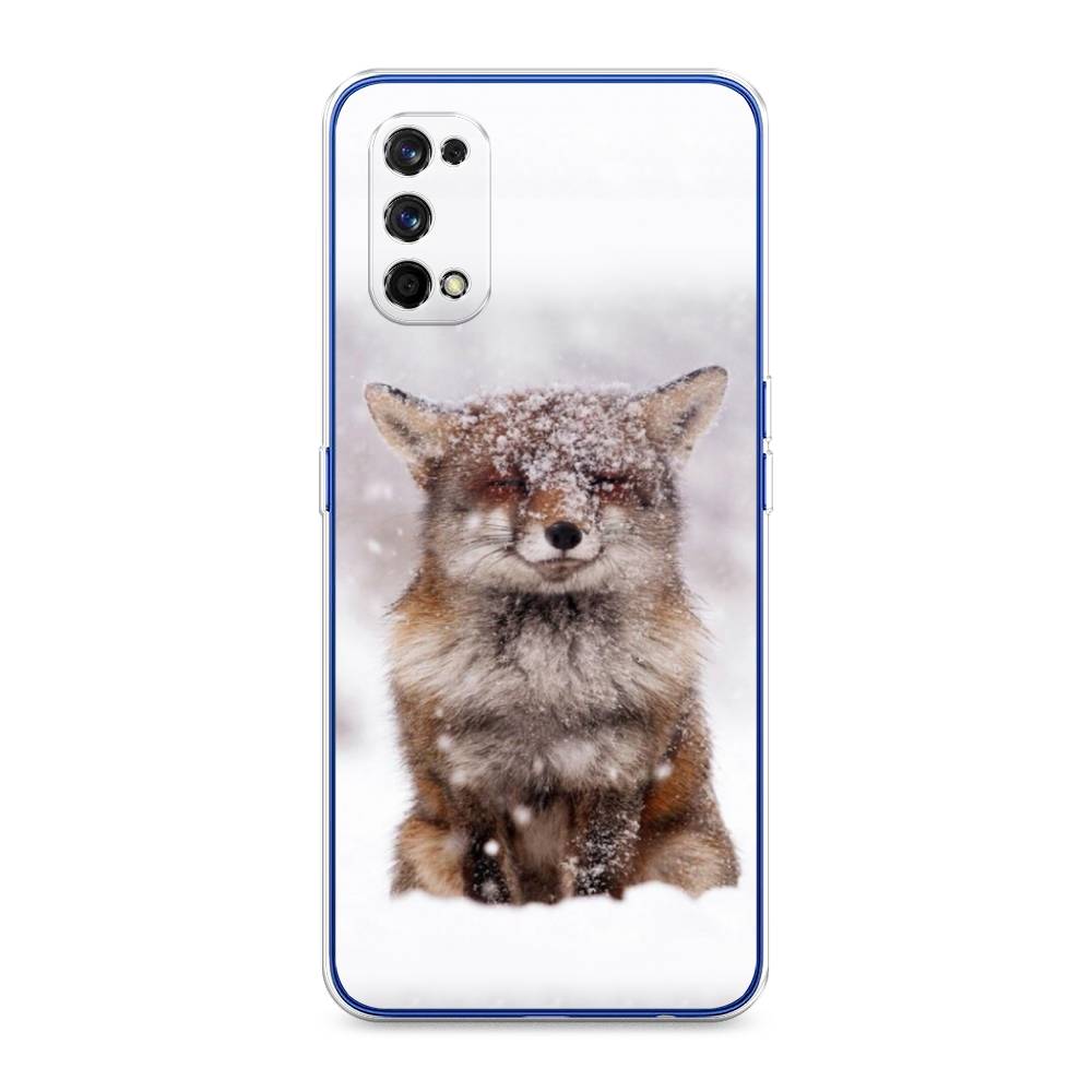 

Чехол на Realme 7 Pro "Зимняя лиса", Белый;серый;коричневый, 254050-1