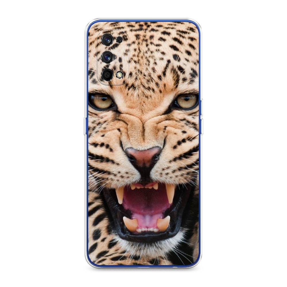 

Чехол на Realme 7 Pro "Леопард 3d", Бежевый;черный, 254050-6