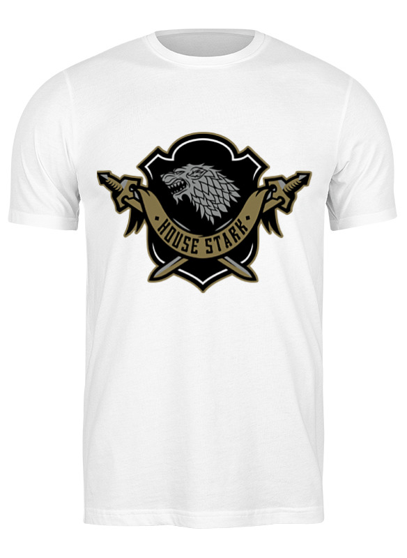 

Футболка мужская Printio House stark белая S, House stark