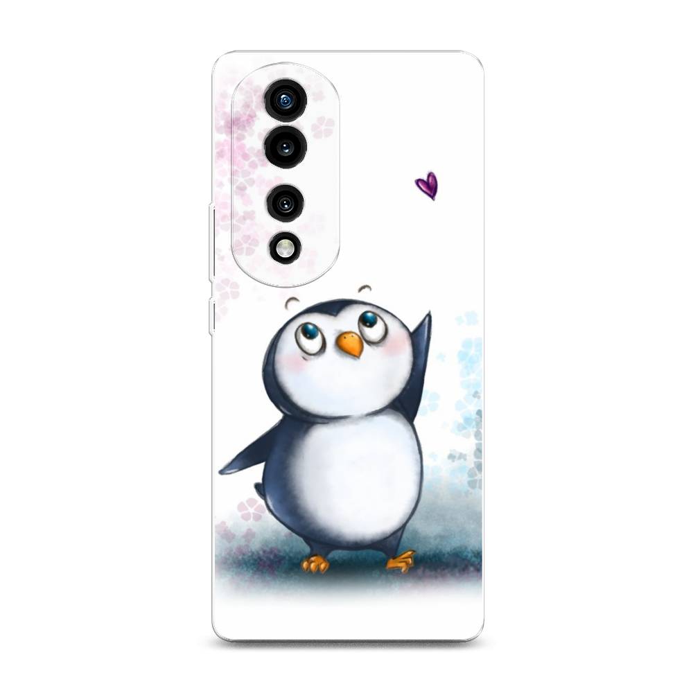 

Силиконовый чехол "Пингвин и сердечко" на Honor 70 Pro, 6108350-1