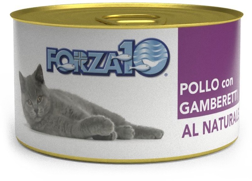 Консервы для кошек Forza10 Al Naturale, курица с креветками, 24шт по 75 г