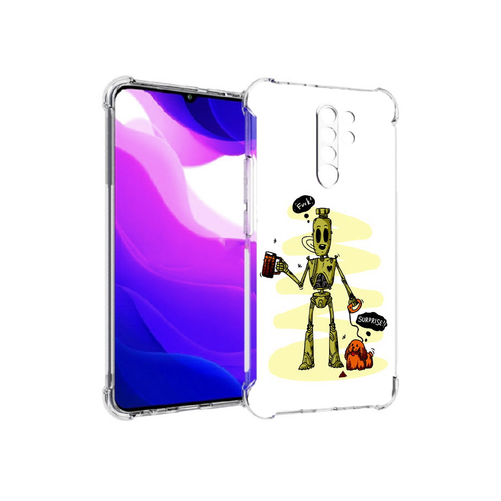 Чехол MyPads Tocco для Xiaomi Redmi 9 прикольный робот (PT150826.259.557)