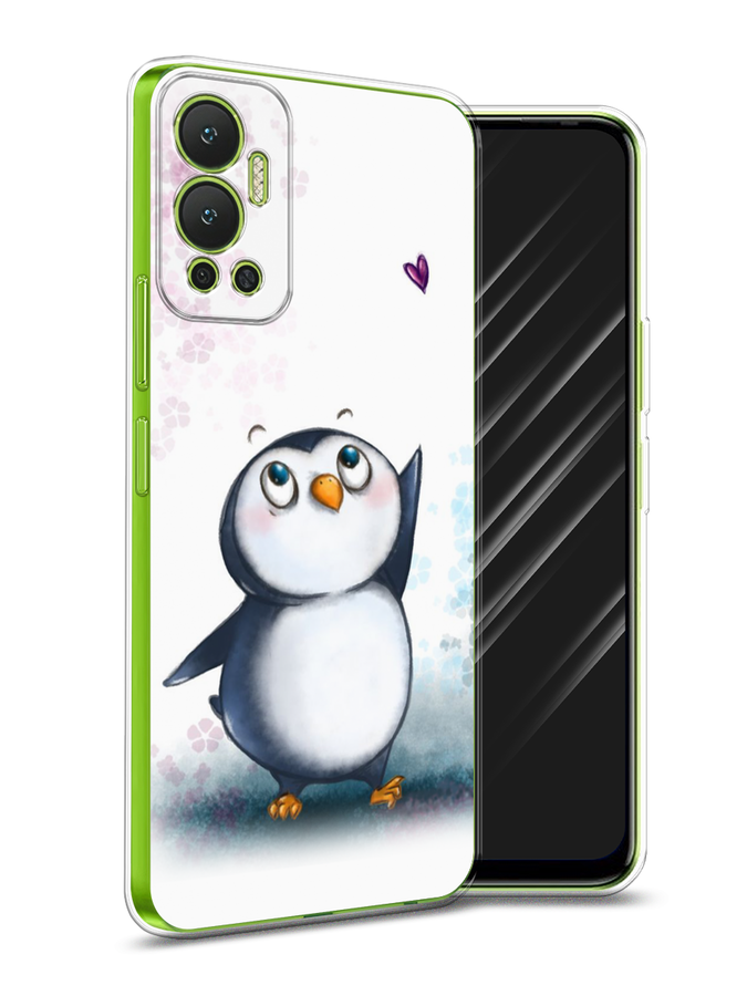 

Чехол Awog на Infinix Hot 12 "Пингвин и сердечко", Разноцветный, 3101350-1