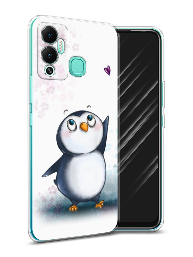 

Чехол Awog на Infinix Hot 12 Play "Пингвин и сердечко", Разноцветный, 3101750-1