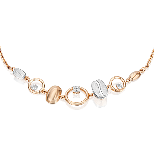 Браслет из белогокрасного золота р17 PLATINA jewelry 05-0719-01-201-1111 топаз 59417₽