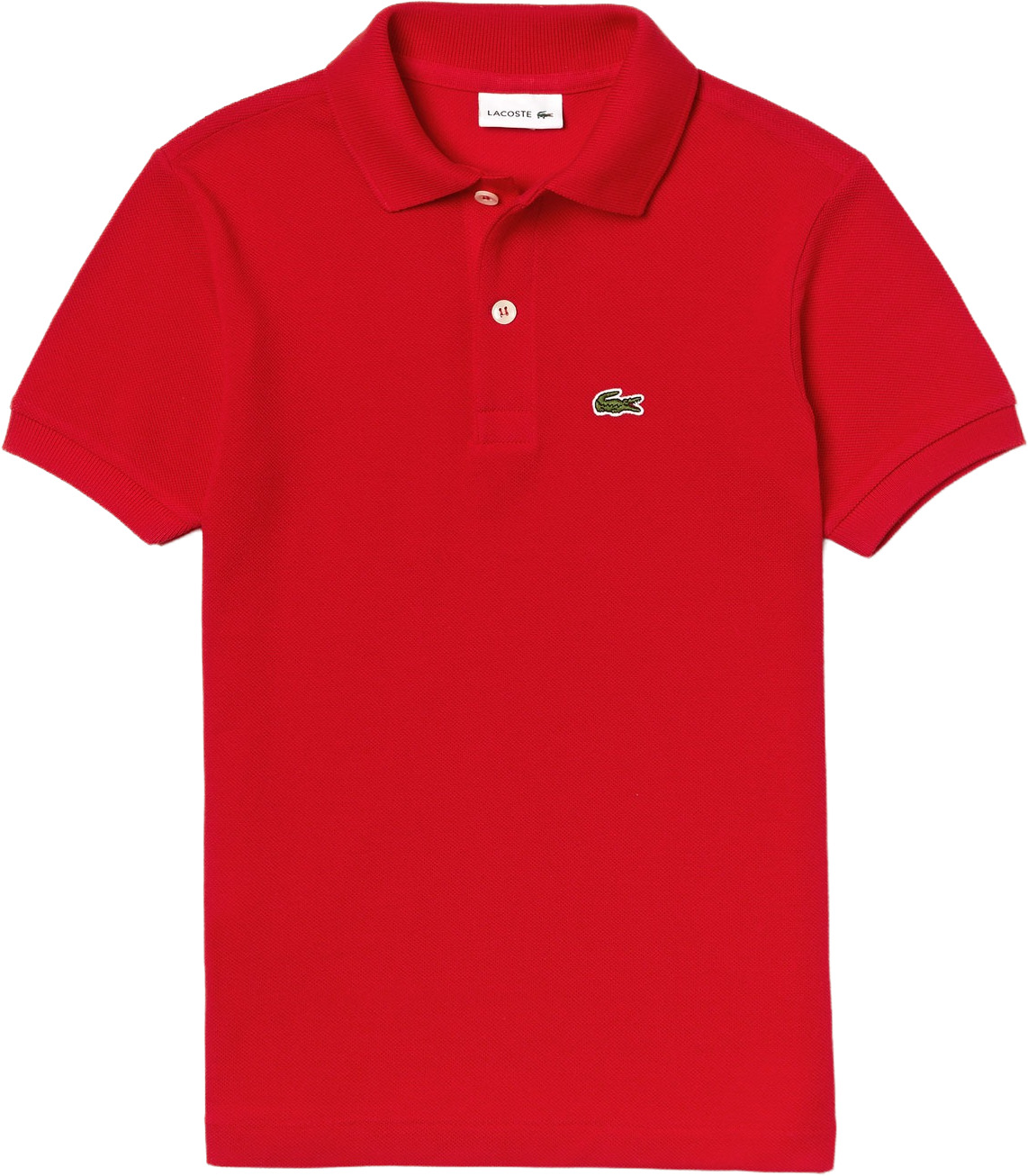 фото Поло детское lacoste kids' regular fit petit piqu polo shirt цв.красный р.128