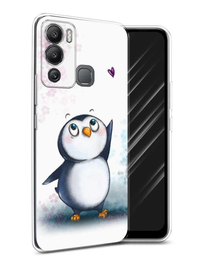 

Чехол Awog на Infinix Hot 12i "Пингвин и сердечко", Разноцветный, 3101250-1