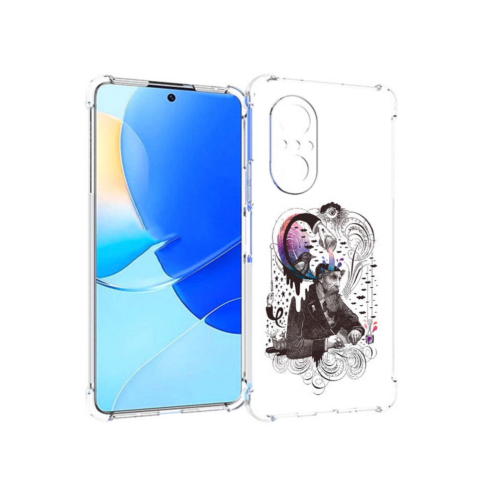

Чехол MyPads Tocco для Huawei Nova 9 SE абстракция думающий мужчина, Прозрачный, Tocco