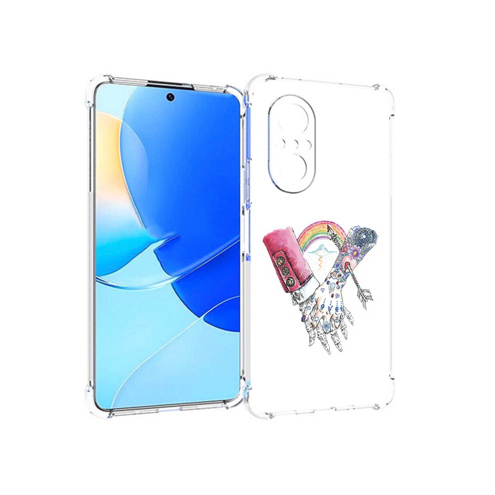 

Чехол MyPads Tocco для Huawei Nova 9 SE абстракция руки в татуировках, Прозрачный, Tocco