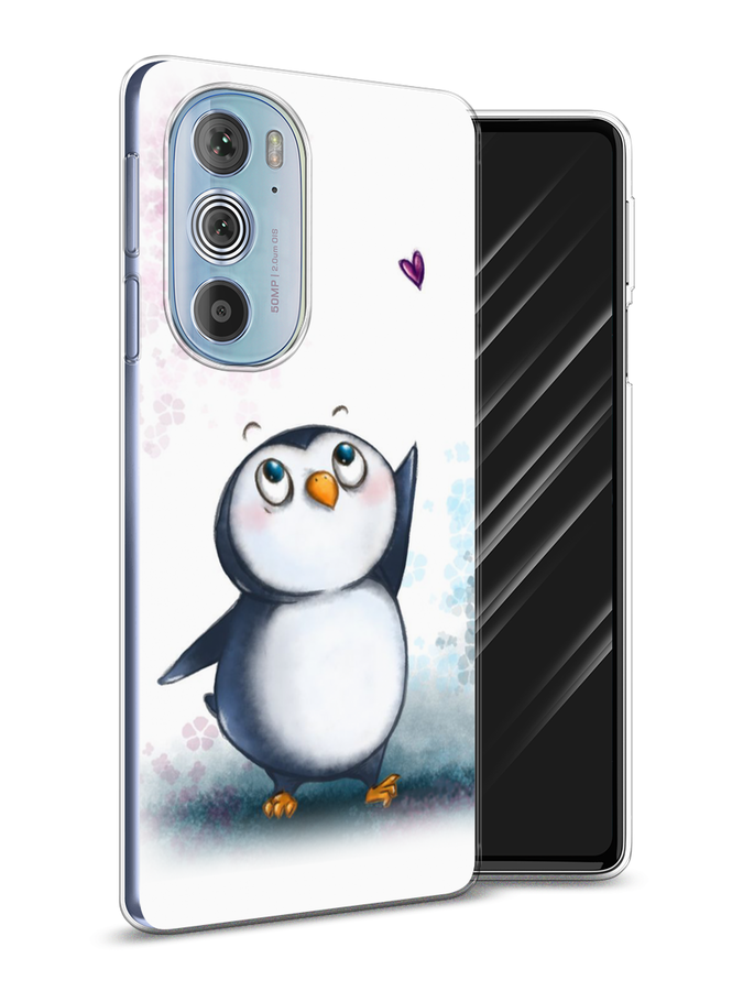 

Чехол Awog на Motorola Edge 30 Pro "Пингвин и сердечко", Разноцветный, 243350-1