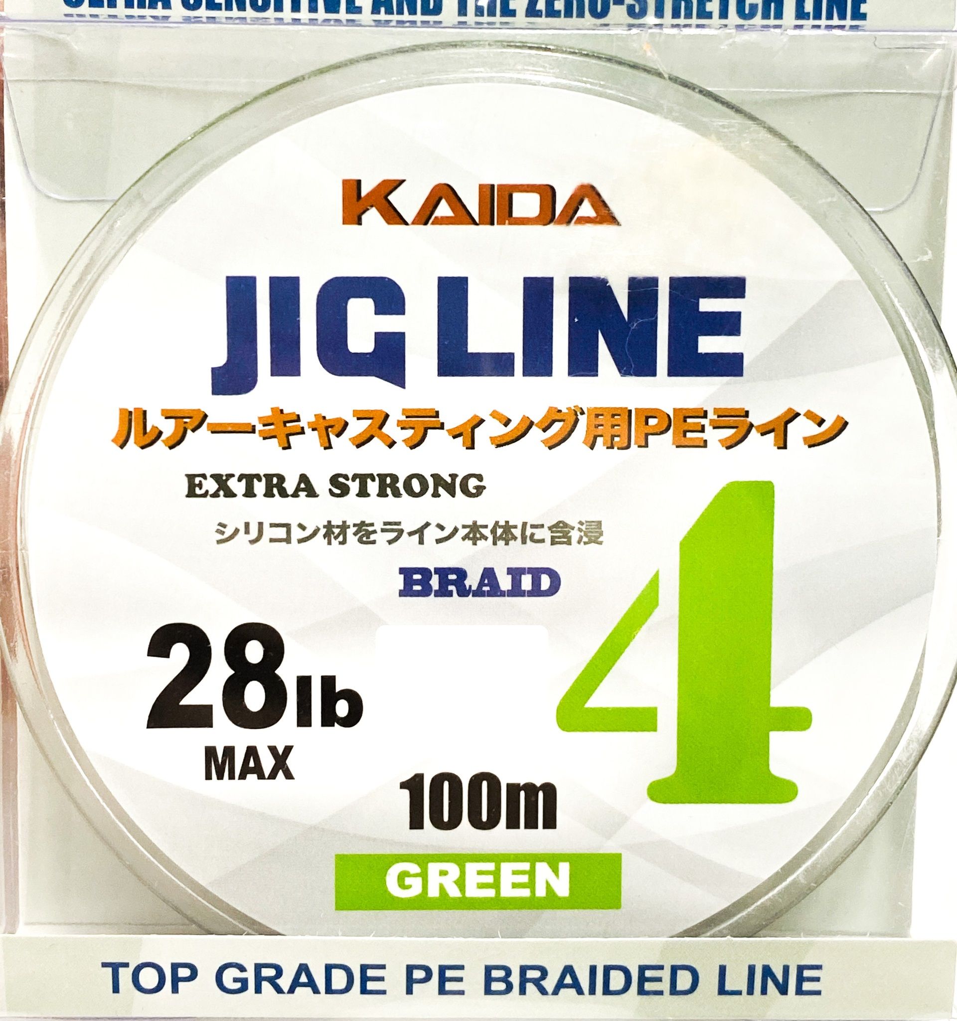 

Плетеный шнур KAIDA JIG LINE PE 4Х100 м 0,16 мм (GREEN)