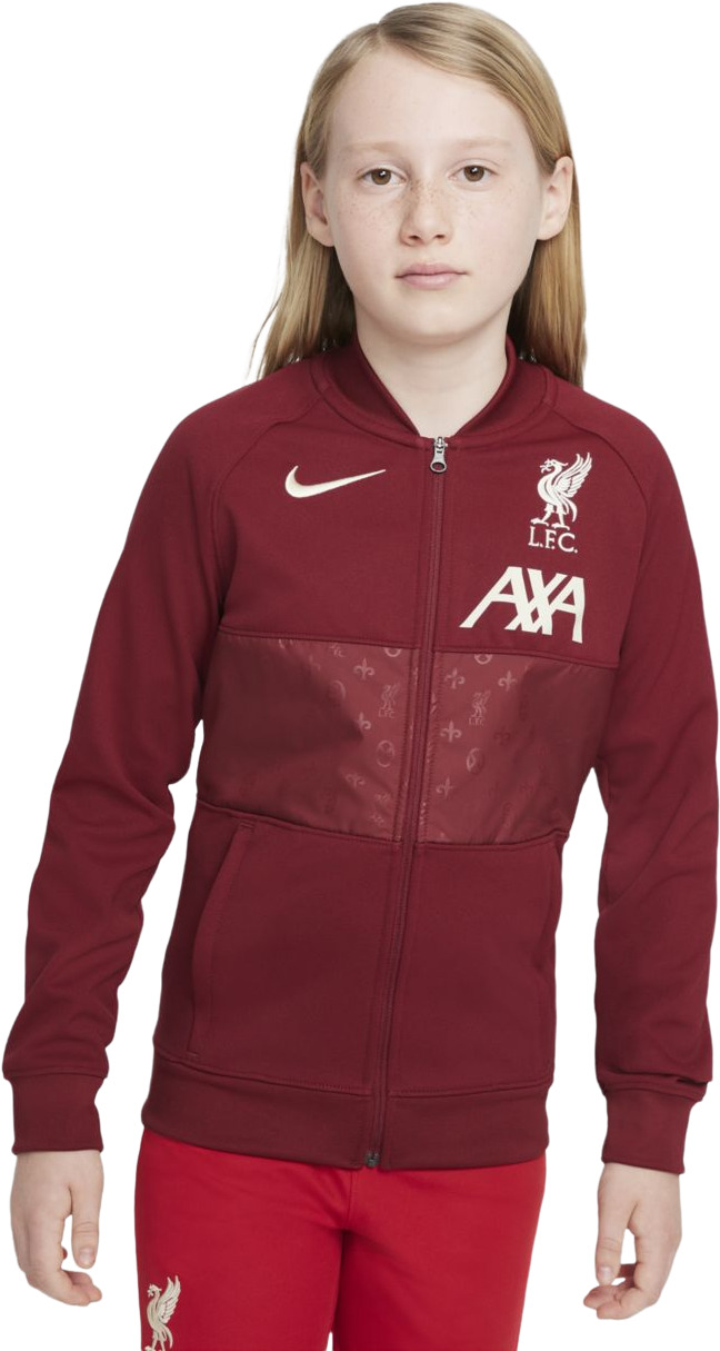 фото Толстовка детская nike lfc y nk df i96 anthem jacket fz цв.бордовый р.146